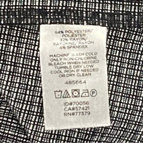 Ann Taylor Ankle Pants Womens Size 12 Petite Black White Stretch Cuff Hem NEW - Picture 11 of 11